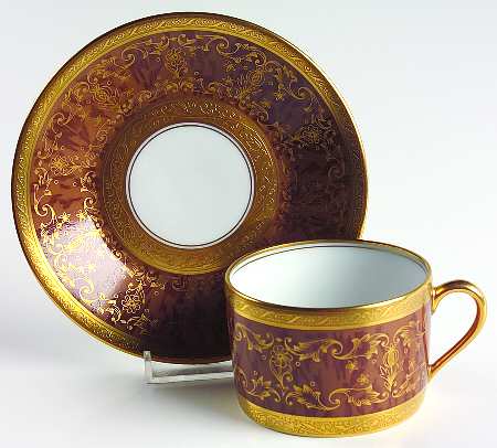 Mazarine Flat Cup & Saucer Set