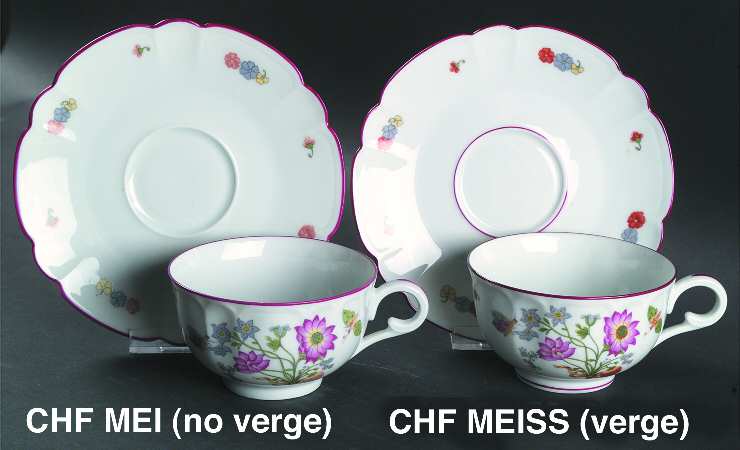 Meissen Flat Cup & Saucer Set