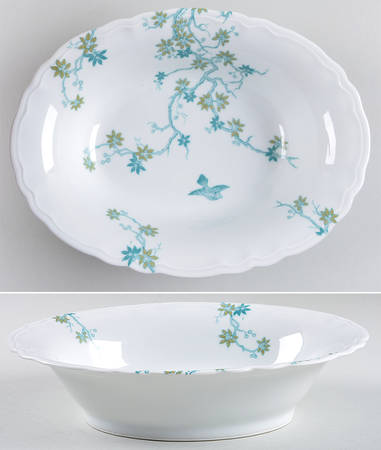 Mesanges 10" Oval Vegetable Bowl