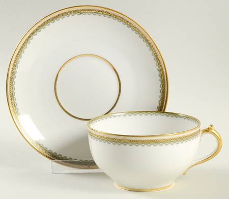 Schleiger 1354 Flat Cup & Saucer Set