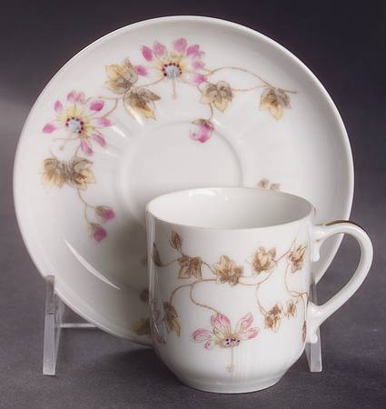Schleiger 373 Flat Demitasse Cup & Saucer Set
