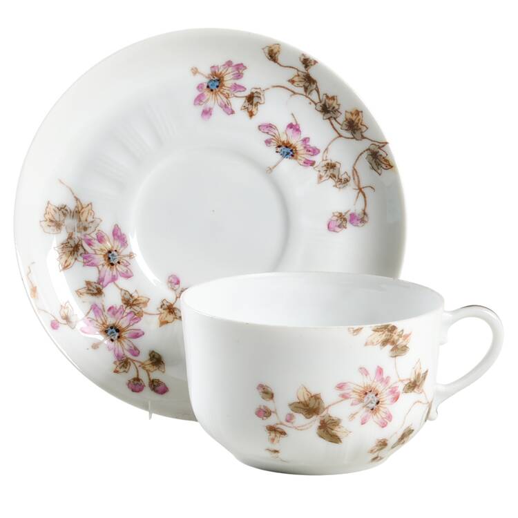 Schleiger 373 Flat Cup & Saucer Set