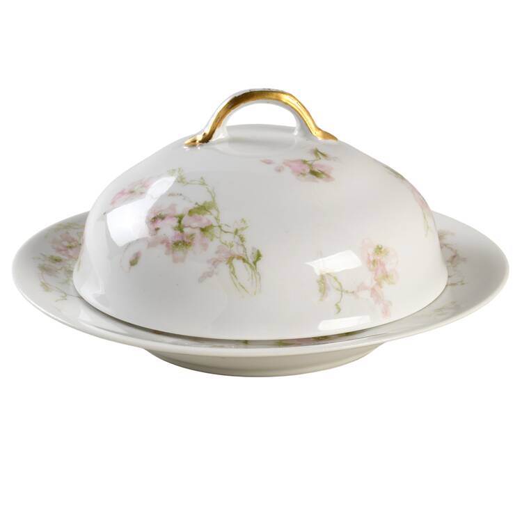Schleiger 377 Round Covered Butter with Strainer