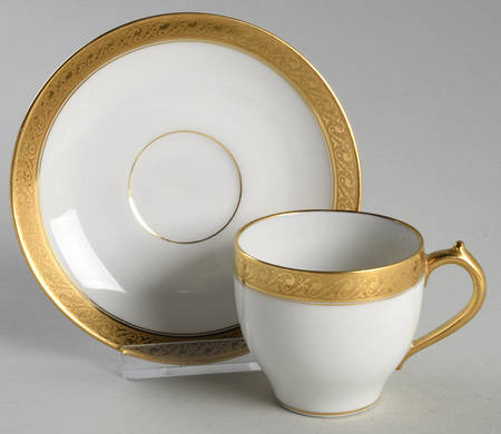 Schleiger 404 Flat Demitasse Cup & Saucer Set