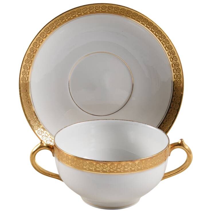 Schleiger 405 Flat Bouillon Cup & Saucer