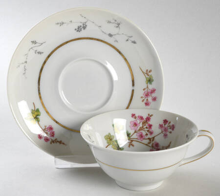 Spring Blossom Footed Cup & Saucer Set