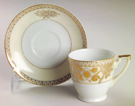 CHK3 Footed Demitasse Cup & Saucer Set