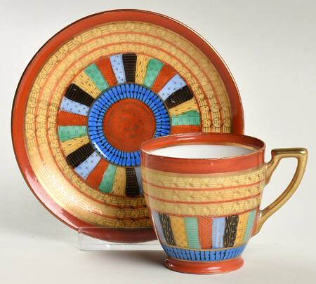 Thousand Faces Footed Demitasse Cup & Saucer Set by Chikaramachi (Japan)