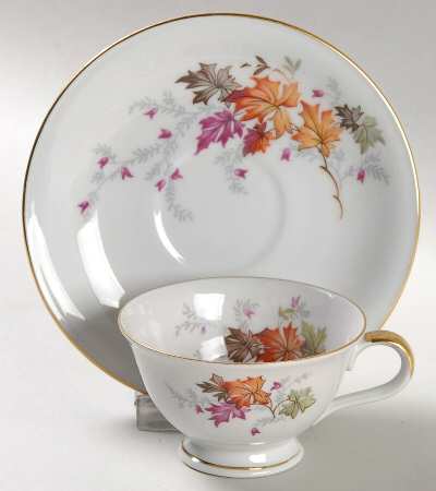 Indian Summer Footed Demitasse Cup & Saucer Set