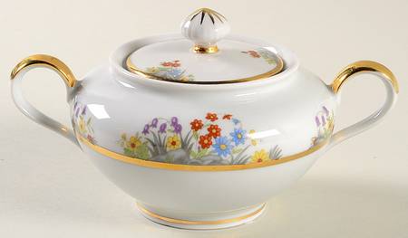 Rockgarden Sugar Bowl & Lid by Chalfonte