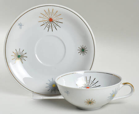 Starlight Flat Cup & Saucer Set by Chalfonte