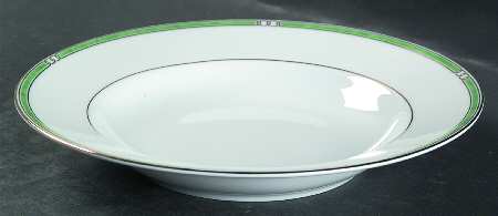 Alliance Green Rim Soup Bowl