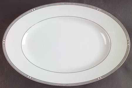 Alliance Grey 14" Oval Serving Platter