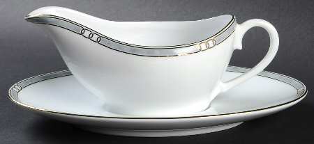 Alliance Grey Gravy Boat & Underplate
