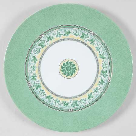 Floral Green Cake Plate