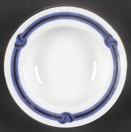 Rubanea Blue Rim Bone Bowl