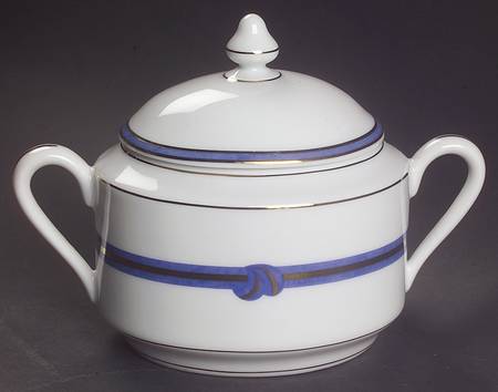 Rubanea Blue Sugar Bowl & Lid