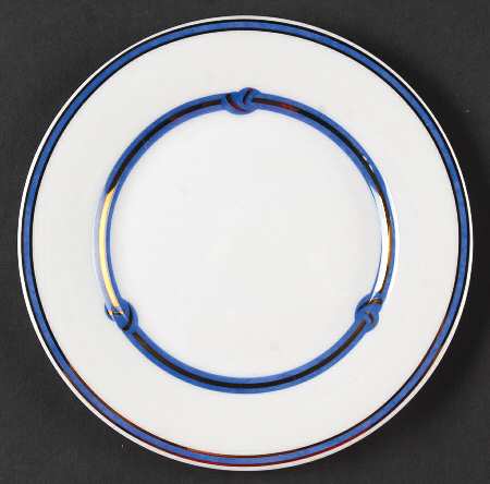Rubanea Blue Bread & Butter Plate by Christofle