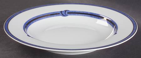 Rubanea Blue Rim Soup Bowl