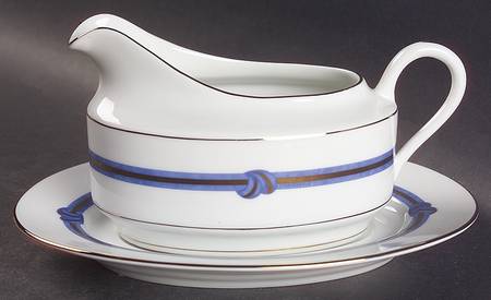 Rubanea Blue Gravy Boat & Underplate