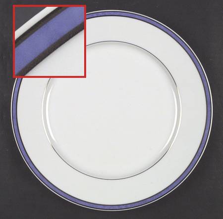 Rubanea Blue Accent Dinner Plate