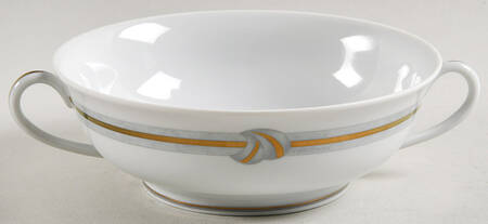 Rubanea Grey Flat Cream Soup Bowl