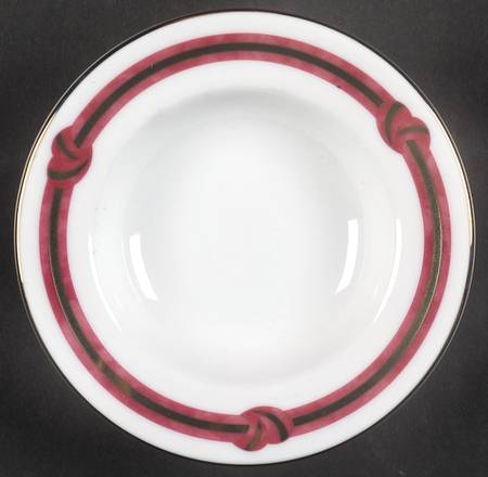 Rubanea Red Rim Bone Bowl