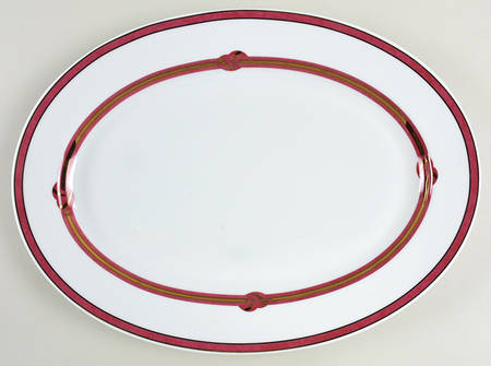 Rubanea Red 14" Oval Serving Platter