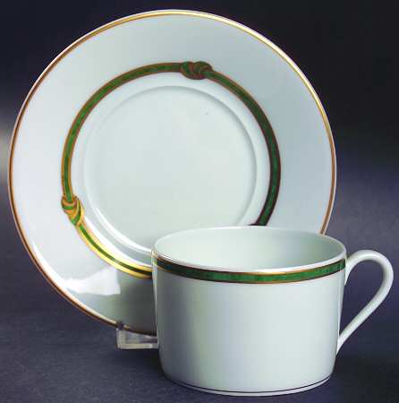 Ruban Vert Flat Cup & Saucer Set