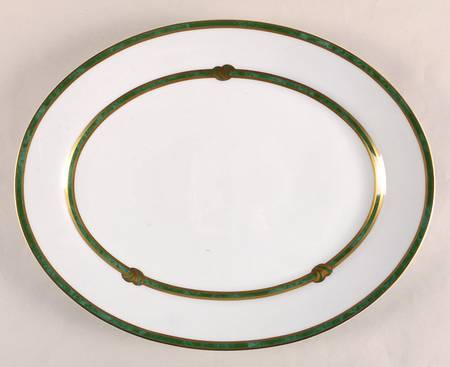 Ruban Vert 15" Oval Serving Platter