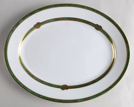 Ruban Vert 13" Oval Serving Platter