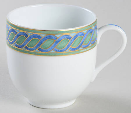 Torsade Bleu Flat Demitasse Cup
