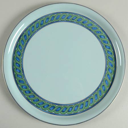 Torsade Bleu 12" Round Buffet Plate