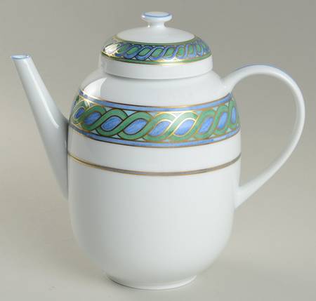 Torsade Bleu Coffee Pot & Lid by Christofle