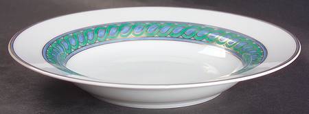 Torsade Bleu Large Rim Soup Bowl