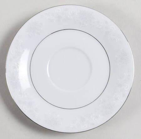 Annie (White & Gray Desgn) Saucer for Footed Cup