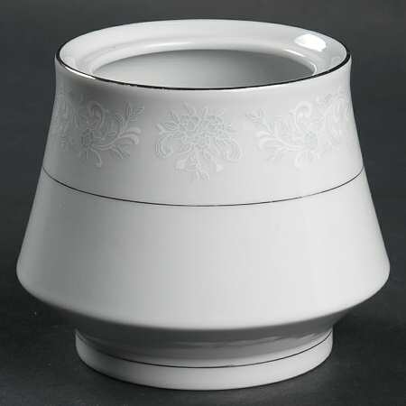 Annie (White & Gray Desgn) Sugar Bowl No Lid