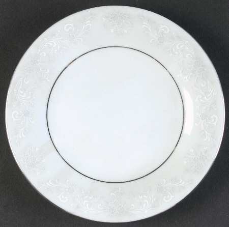 Annie (White & Gray Desgn) Bread & Butter Plate by China Pearl