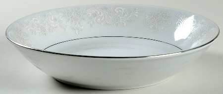 Annie (White & Gray Desgn) Coupe Soup Bowl