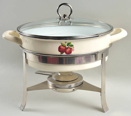 Apples (Casuals) Chafing Dish with Metal Lid & Stand