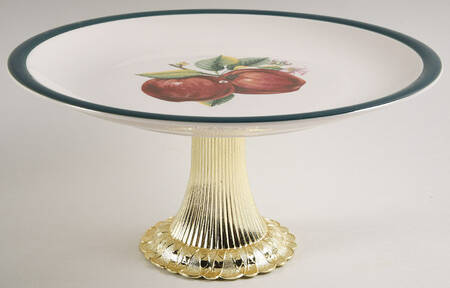 Apples (Casuals) Cake Stand with 4"-5" Metal Pedestal  Hc