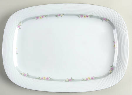 Emerald (Gray Band) 14" Oval Serving Platter