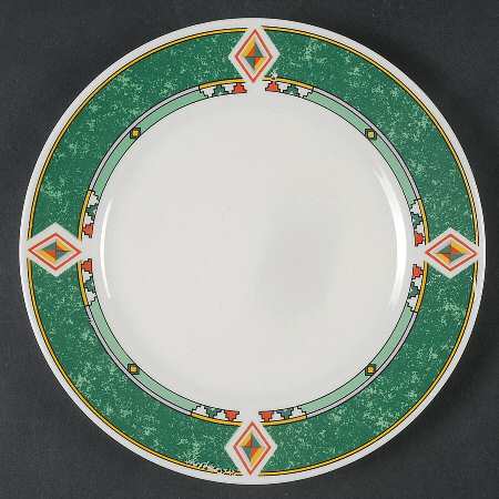 Emerald (Green Band Salad Plate