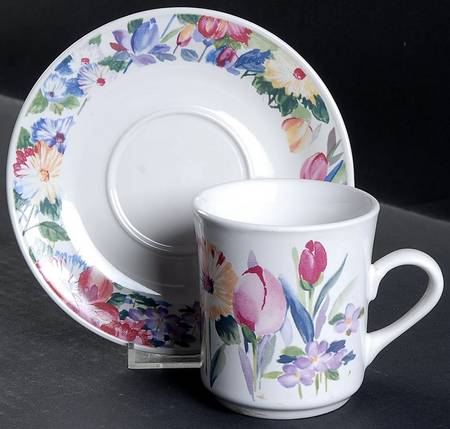 Flora Flat Cup & Saucer Set