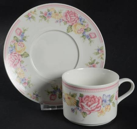 Jubilee Flat Cup & Saucer Set by China Pearl