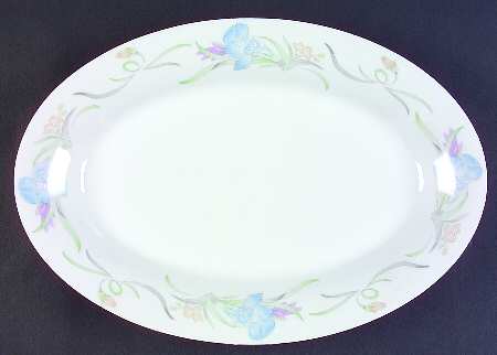 Lily 14" Oval Serving Platter by China Pearl