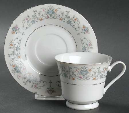 Moon Light Footed Cup & Saucer Set