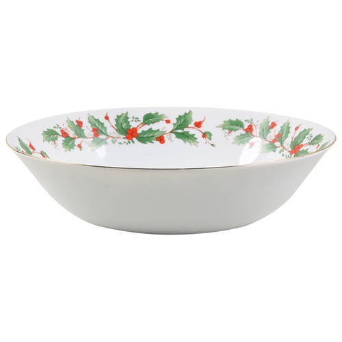 Noel (Brown Lettering Backstamp) 9" Round Vegetable Bowl by China Pearl