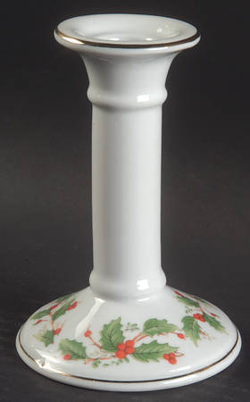 Noel (Brown Lettering Backstamp) 5" Candlestick by China Pearl