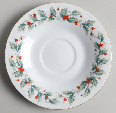 Noel (Brown Lettering Backstamp) Saucer for Footed Cup by China Pearl